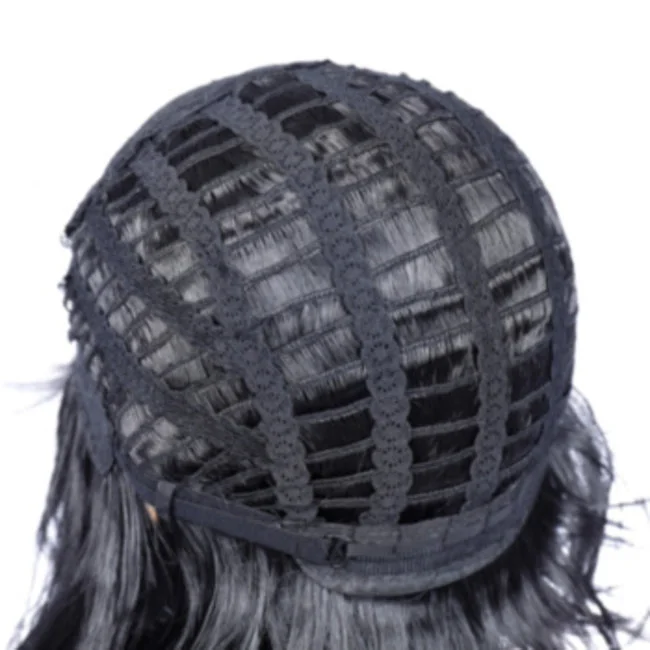 Zwarte Korte Golvende Pruik Met Pony 6 Zwarte Korte Golvende Pruik Met Pony - Afbeelding 4